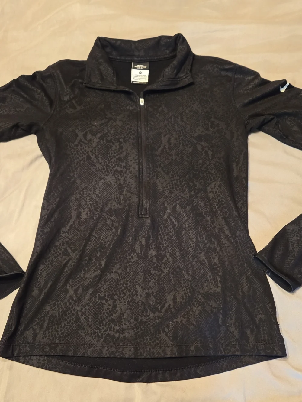 Nike Black Jacquard Half-Zip Pullover